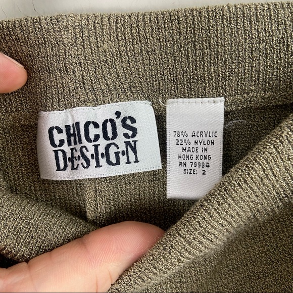 Chico's Vintage 90s Sage Green Pull On Pants - Picture 3 of 4